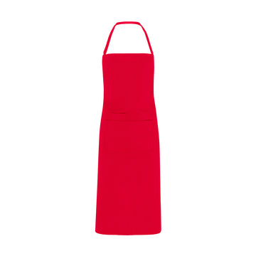 DUCASSE Long apron with double front pocket and matching tie-straps